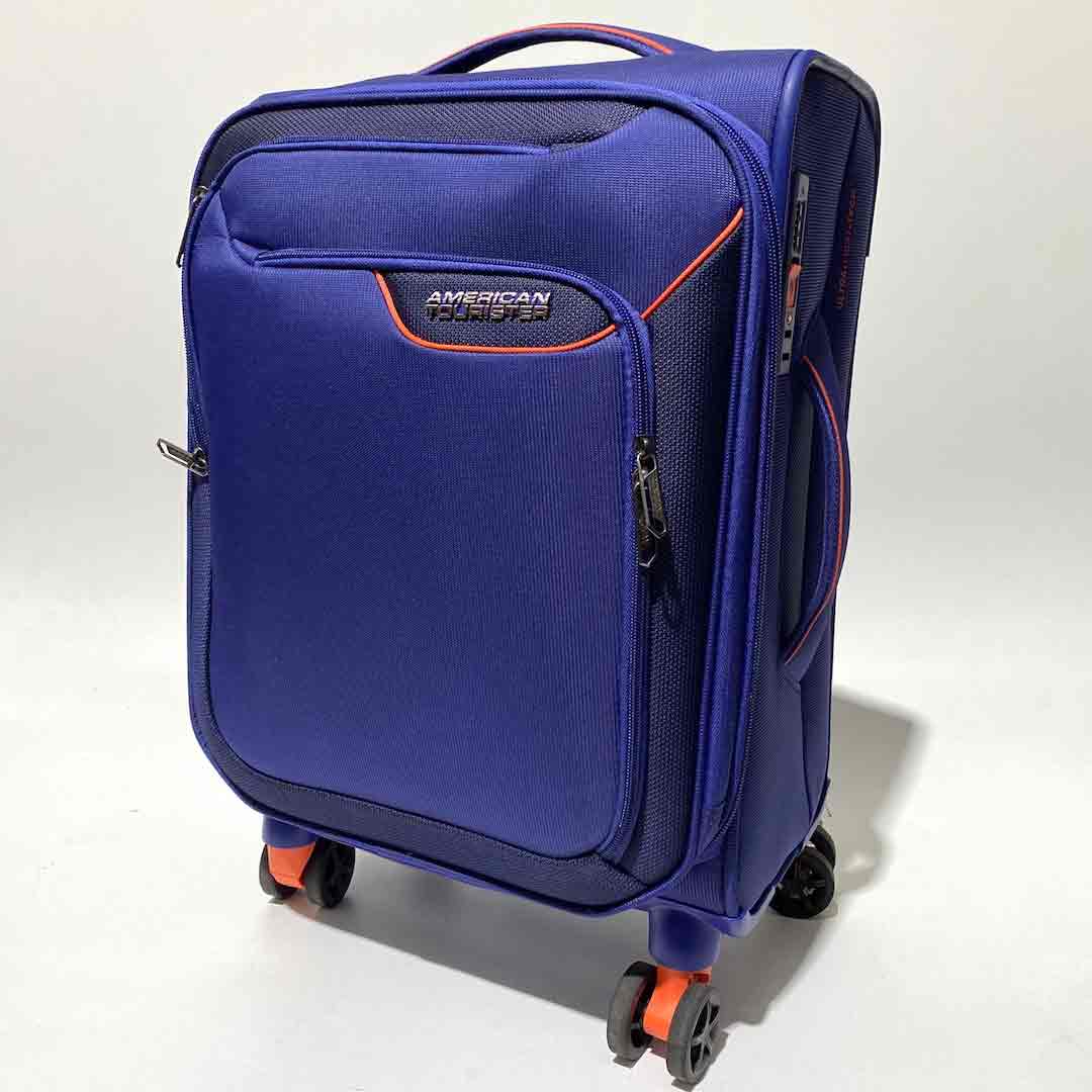 SUITCASE, Cabin bag - Blue Orange Trim American Tourister